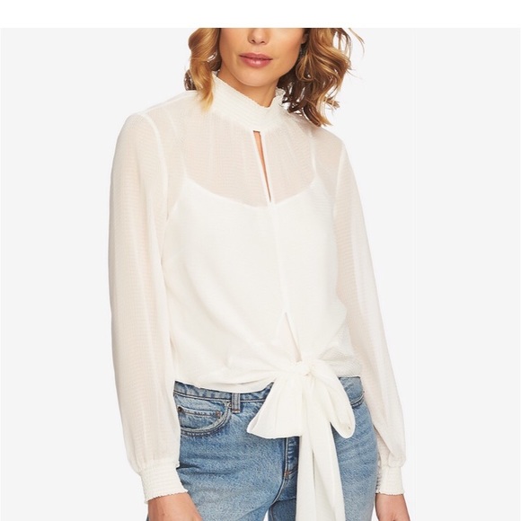 1. State Tops - 1.State Sheer Blouse